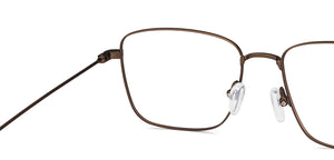 Brown Rectangle Full Rim Unisex Eyeglasses by Vincent Chase-150410