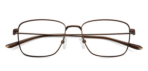 Brown Rectangle Full Rim Unisex Eyeglasses by Vincent Chase-150410