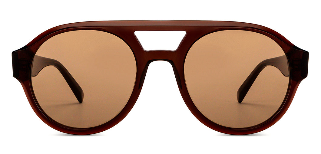 Brown Round Full Rim Unisex Sunglasses by John Jacobs-201678