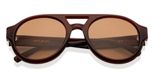 Load image into Gallery viewer, Brown Round Full Rim Unisex Sunglasses by John Jacobs-201678