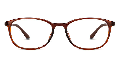 Brown Round Full Rim Unisex Eyeglasses by Lenskart Air-200542