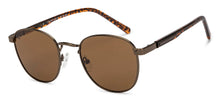 Load image into Gallery viewer, Brown Round Full Rim Unisex Sunglasses by Vincent Chase Polarized-209287
