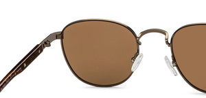 Brown Round Full Rim Unisex Sunglasses by Vincent Chase Polarized-209287
