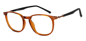 Brown Rectangle Full Rim Unisex Eyeglasses by Lenskart Air-201327