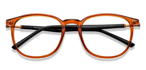 Brown Rectangle Full Rim Unisex Eyeglasses by Lenskart Air-201327