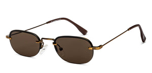 Gold Rectangle Full Rim Unisex Sunglasses by Lenskart STUDIO-207732