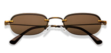 Load image into Gallery viewer, Gold Rectangle Full Rim Unisex Sunglasses by Lenskart STUDIO-207732