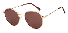 Load image into Gallery viewer, Gold Round Full Rim Unisex Sunglasses by Vincent Chase Polarized-209587