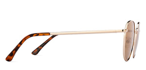 Gold Round Full Rim Unisex Sunglasses by Vincent Chase Polarized-209589