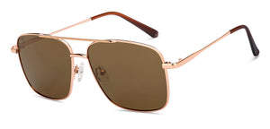 Gold Square Full Rim Unisex Sunglasses by Vincent Chase Polarized-209584