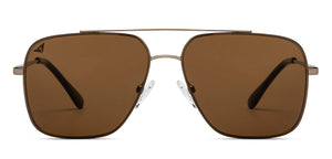 Gold Square Full Rim Unisex Sunglasses by Vincent Chase-209994