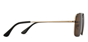 Gold Square Full Rim Unisex Sunglasses by Vincent Chase-209994