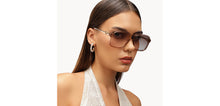 Load image into Gallery viewer, Brown Square Full Rim Women Sunglasses by John Jacobs-213095