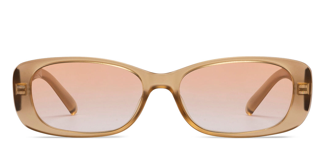 Brown Rectangle Full Rim Unisex Sunglasses by Vincent Chase Polarized-212312