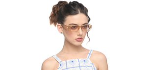 Brown Rectangle Full Rim Unisex Sunglasses by Vincent Chase Polarized-212312