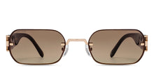 Load image into Gallery viewer, Gold Rectangle Full Rim Women Sunglasses by John Jacobs-209446