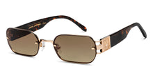 Load image into Gallery viewer, Gold Rectangle Full Rim Women Sunglasses by John Jacobs-209446