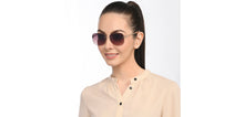 Load image into Gallery viewer, Gold Square Half Rim Women Sunglasses by Vincent Chase-208819
