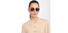 Load image into Gallery viewer, Gold Square Half Rim Women Sunglasses by Vincent Chase-208819
