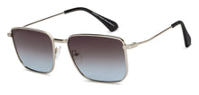 Load image into Gallery viewer, Silver Rectangle/ Square Full Rim Unisex Sunglasses by Vincent Chase Polarized-206748