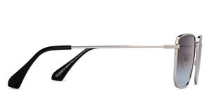 Silver Rectangle/ Square Full Rim Unisex Sunglasses by Vincent Chase Polarized-206748