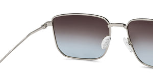 Silver Rectangle/ Square Full Rim Unisex Sunglasses by Vincent Chase Polarized-206748