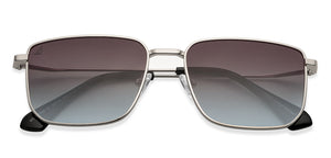 Silver Rectangle/ Square Full Rim Unisex Sunglasses by Vincent Chase Polarized-206748