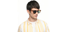 Load image into Gallery viewer, Brown Square Full Rim Unisex Sunglasses by Vincent Chase Polarized-212307