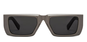 Brown Rectangle Full Rim Unisex Sunglasses by OJOS-209257