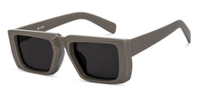 Load image into Gallery viewer, Brown Rectangle Full Rim Unisex Sunglasses by OJOS-209257