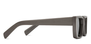 Brown Rectangle Full Rim Unisex Sunglasses by OJOS-209257