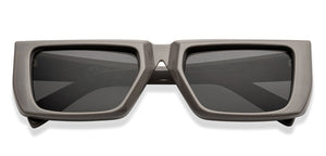 Brown Rectangle Full Rim Unisex Sunglasses by OJOS-209257