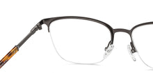 Load image into Gallery viewer, Brown Rectangle Half Rim Unisex Eyeglasses by Vincent Chase-207979