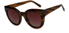 Load image into Gallery viewer, Brown Cat Eye Full Rim Unisex Sunglasses by John Jacobs-201684