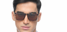 Load image into Gallery viewer, Tortoise Rectangle Full Rim Unisex Sunglasses by John Jacobs-211713