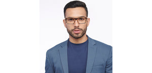 Tortoise Rectangle Full Rim Unisex Eyeglasses by Vincent Chase-204475