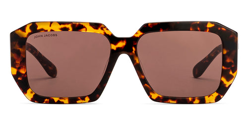 Tortoise Square Full Rim Women Sunglasses by John Jacobs-212382