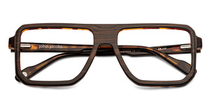 Brown Square Full Rim Men Eyeglasses by John Jacobs-151336