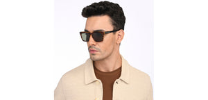 Tortoise Square Full Rim Unisex Sunglasses by John Jacobs-208136
