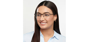 Brown Rectangle Half Rim Unisex Eyeglasses by Vincent Chase-200793