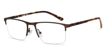 Load image into Gallery viewer, Brown Rectangle Half Rim Unisex Eyeglasses by Vincent Chase-200793