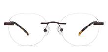 Load image into Gallery viewer, Brown Round Rimless Unisex Eyeglasses by Vincent Chase-150436