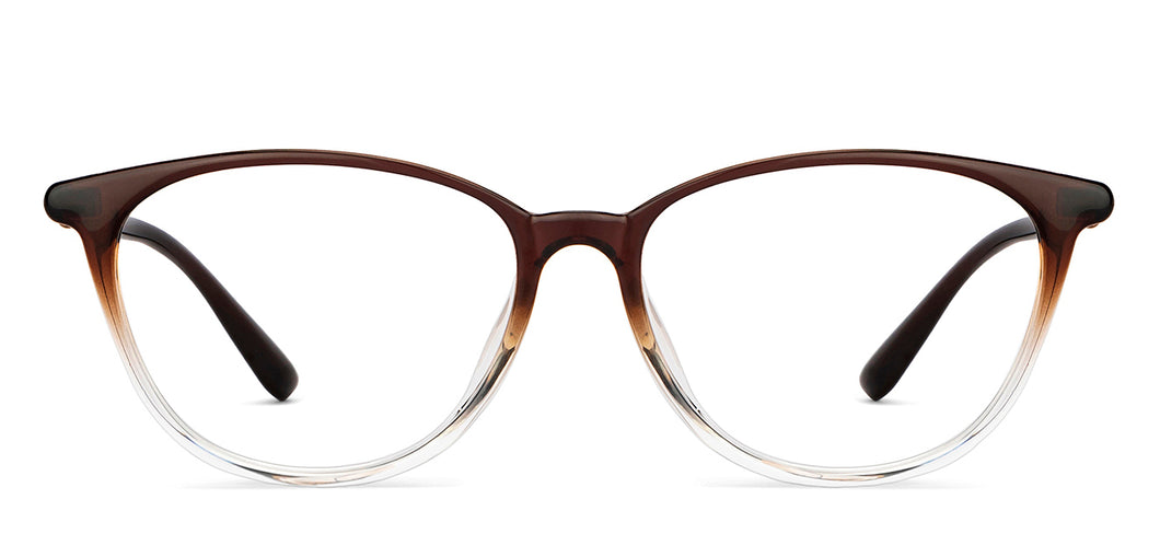 Brown Cat Eye Full Rim Unisex Eyeglasses by Lenskart Air-150554