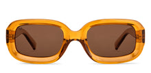 Load image into Gallery viewer, Brown Rectangle Full Rim Unisex Sunglasses by Vincent Chase Polarized-151901