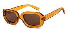 Load image into Gallery viewer, Brown Rectangle Full Rim Unisex Sunglasses by Vincent Chase Polarized-151901