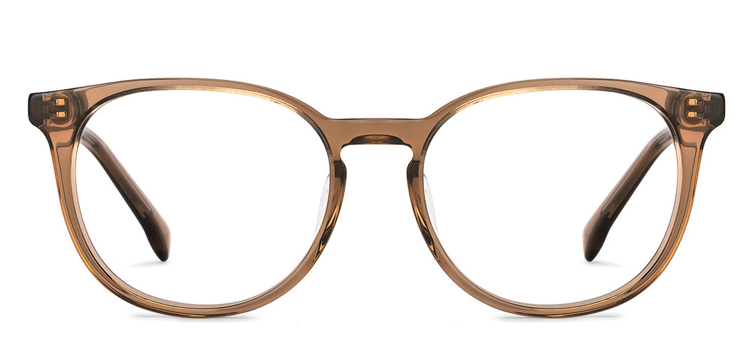 Brown Round Full Rim Unisex Eyeglasses by Vincent Chase-151641