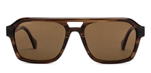Load image into Gallery viewer, Brown Square Full Rim Unisex Sunglasses by John Jacobs-208145