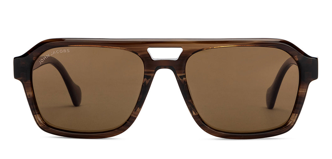 Brown Square Full Rim Unisex Sunglasses by John Jacobs-208145