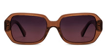 Load image into Gallery viewer, Brown Rectangle Full Rim Unisex Sunglasses by Vincent Chase Polarized-200583