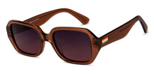 Load image into Gallery viewer, Brown Rectangle Full Rim Unisex Sunglasses by Vincent Chase Polarized-200583
